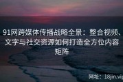 91网跨媒体传播战略全景：整合视频、文字与社交资源如何打造全方位内容矩阵