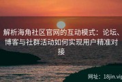 解析海角社区官网的互动模式：论坛、博客与社群活动如何实现用户精准对接