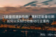 正能量搭建新秩序：黑料正能量往期如何以实际行动推动行业重构