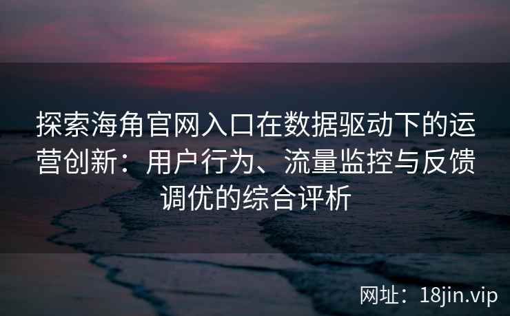 探索海角官网入口在数据驱动下的运营创新：用户行为、流量监控与反馈调优的综合评析